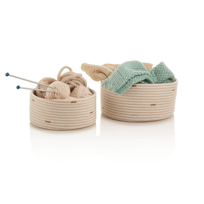 Set of 2 HADIL cotton storage baskets