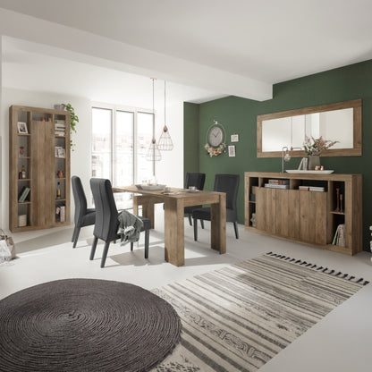 TIAKI sideboard/bookcase 2 doors honey oak