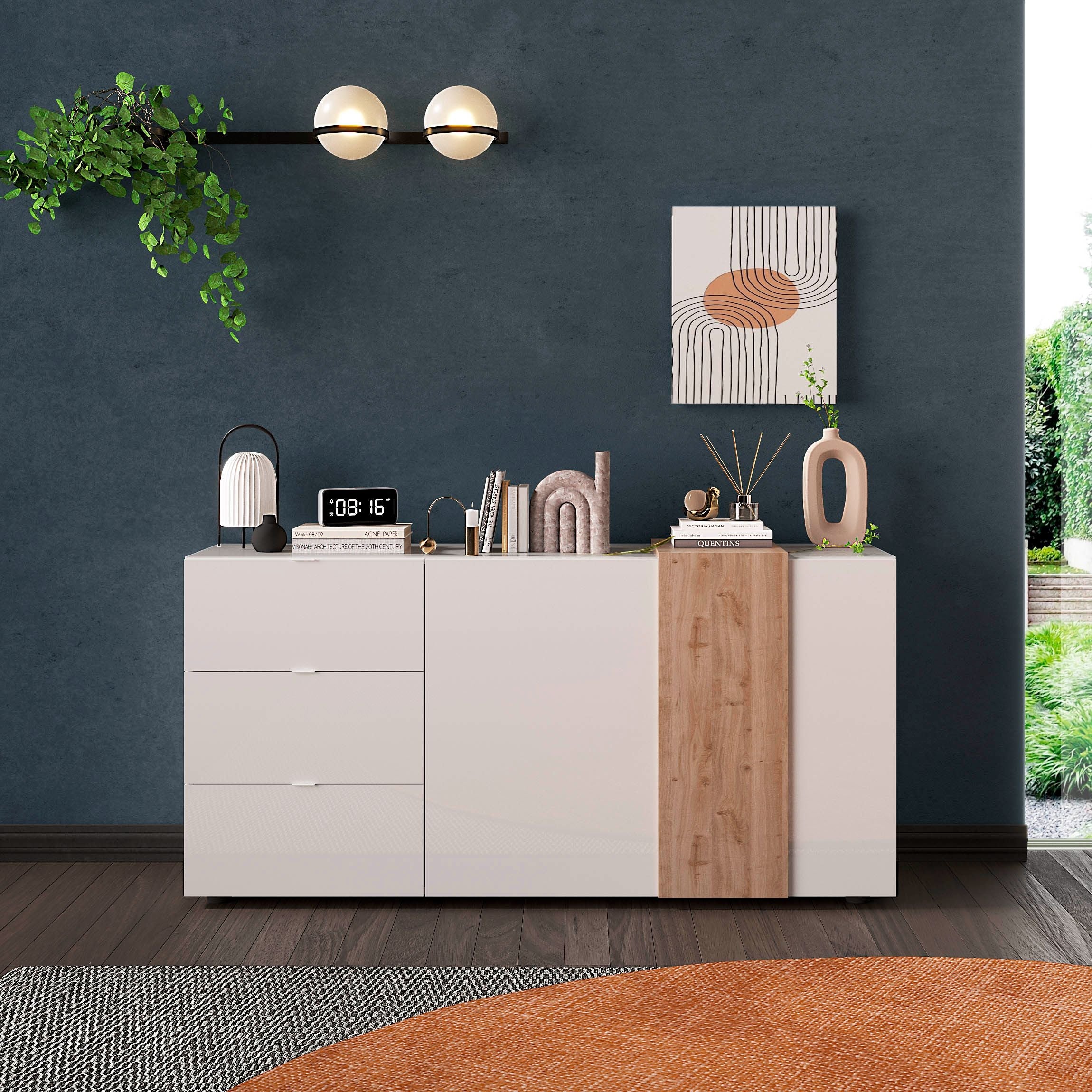 TAO Buffet weiße Honigeiche 180cm 2 Türen