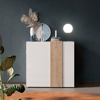 TAO Sideboard, weiße Honigeiche, 120 cm, 2 Türen