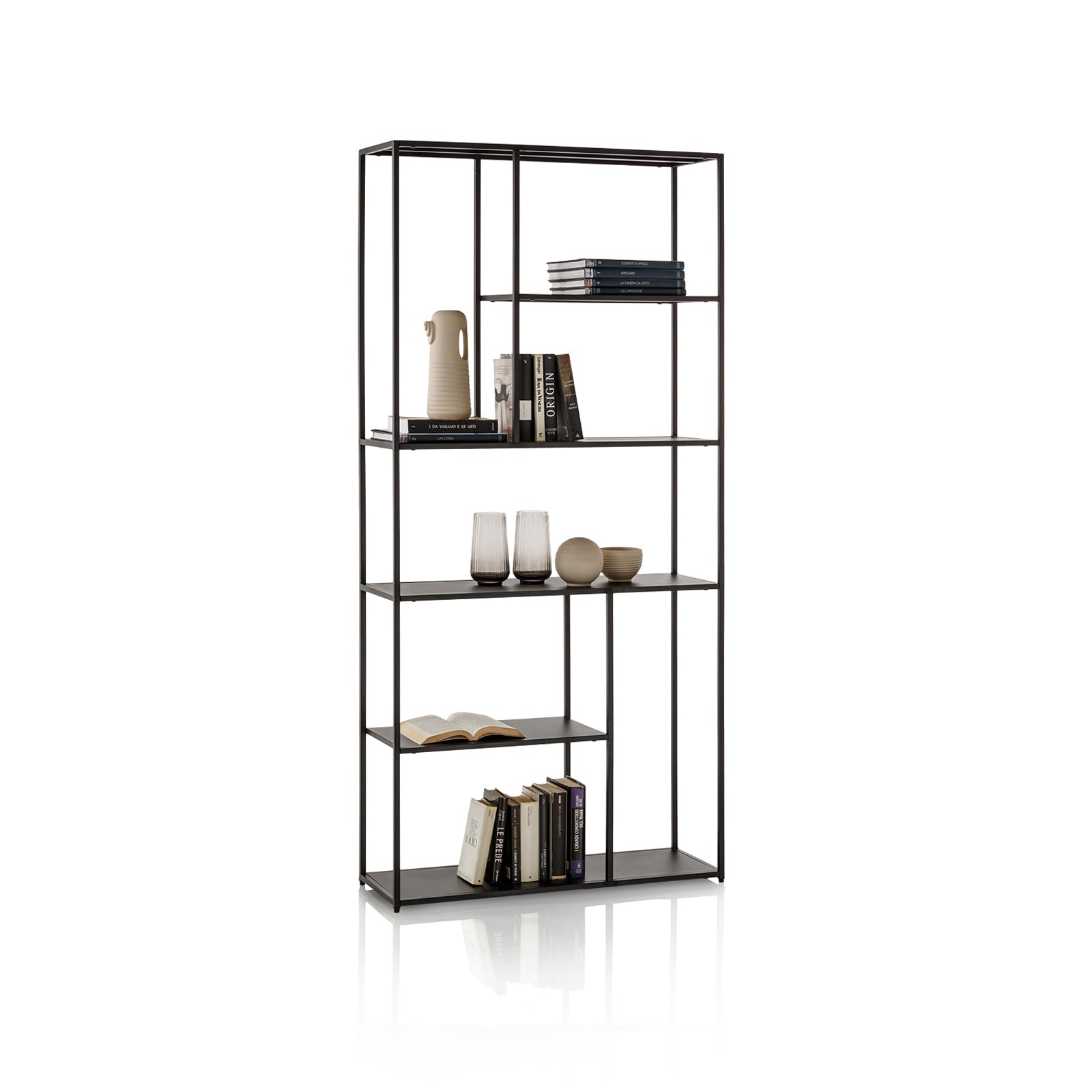 NOJA schwarzes Bücherregal