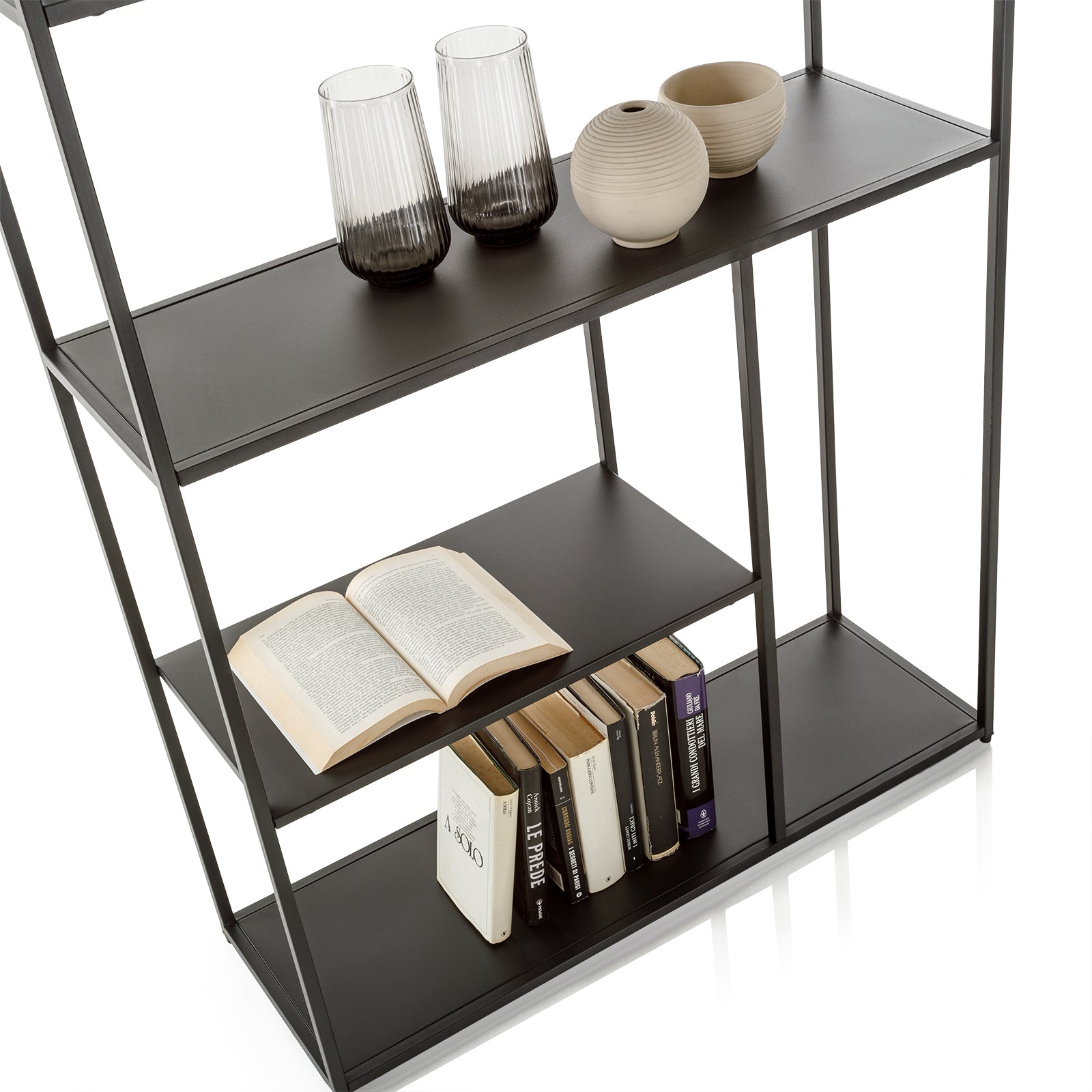 NOJA schwarzes Bücherregal