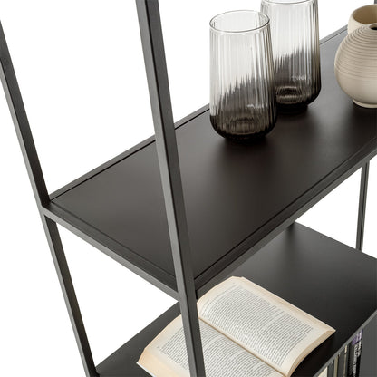 NOJA schwarzes Bücherregal