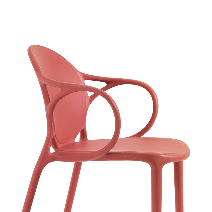 Set 4 Sedie da interno/esterno MILANO arancione