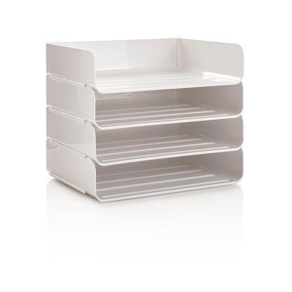 Set of 4 LEK white document holder modules
