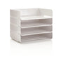 Set of 4 LEK white document holder modules
