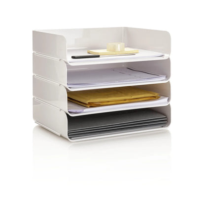 Set of 4 LEK white document holder modules