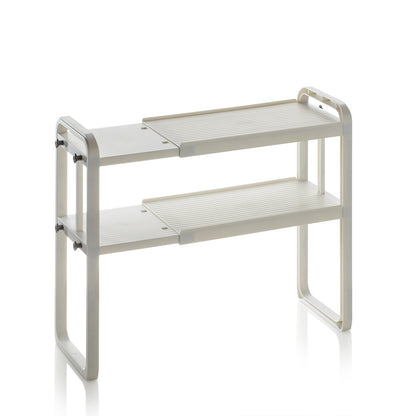 YURT White 2 Tier Shelf Organizer
