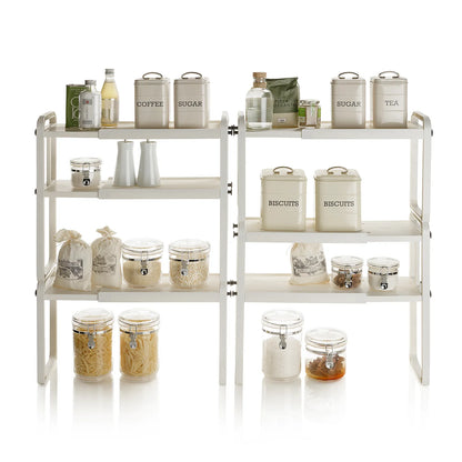 YURT Regal-Organizer mit 2 Ebenen, Weiß