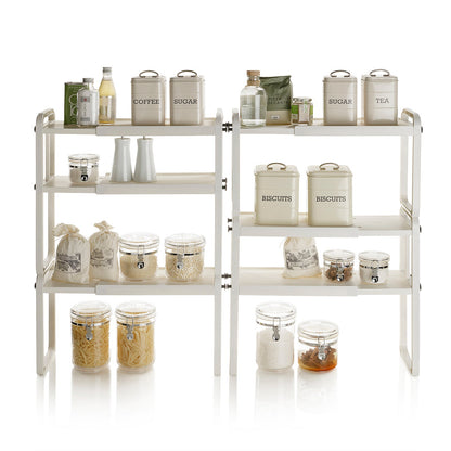YURT White 2 Tier Shelf Organizer