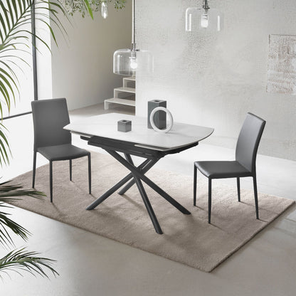 Tavolo allungabile AUSTIN | Ceramica bianco