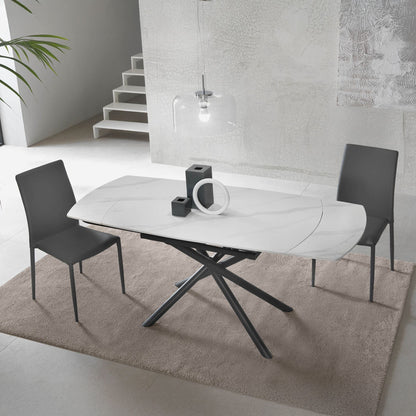 Tavolo allungabile AUSTIN | Ceramica bianco