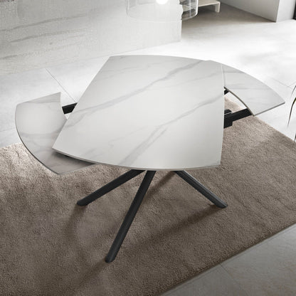 Tavolo allungabile AUSTIN | Ceramica bianco