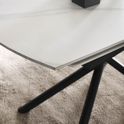 Tavolo allungabile AUSTIN | Ceramica bianco