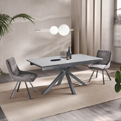 Tavolo allungabile PEDRO ceramica grigio