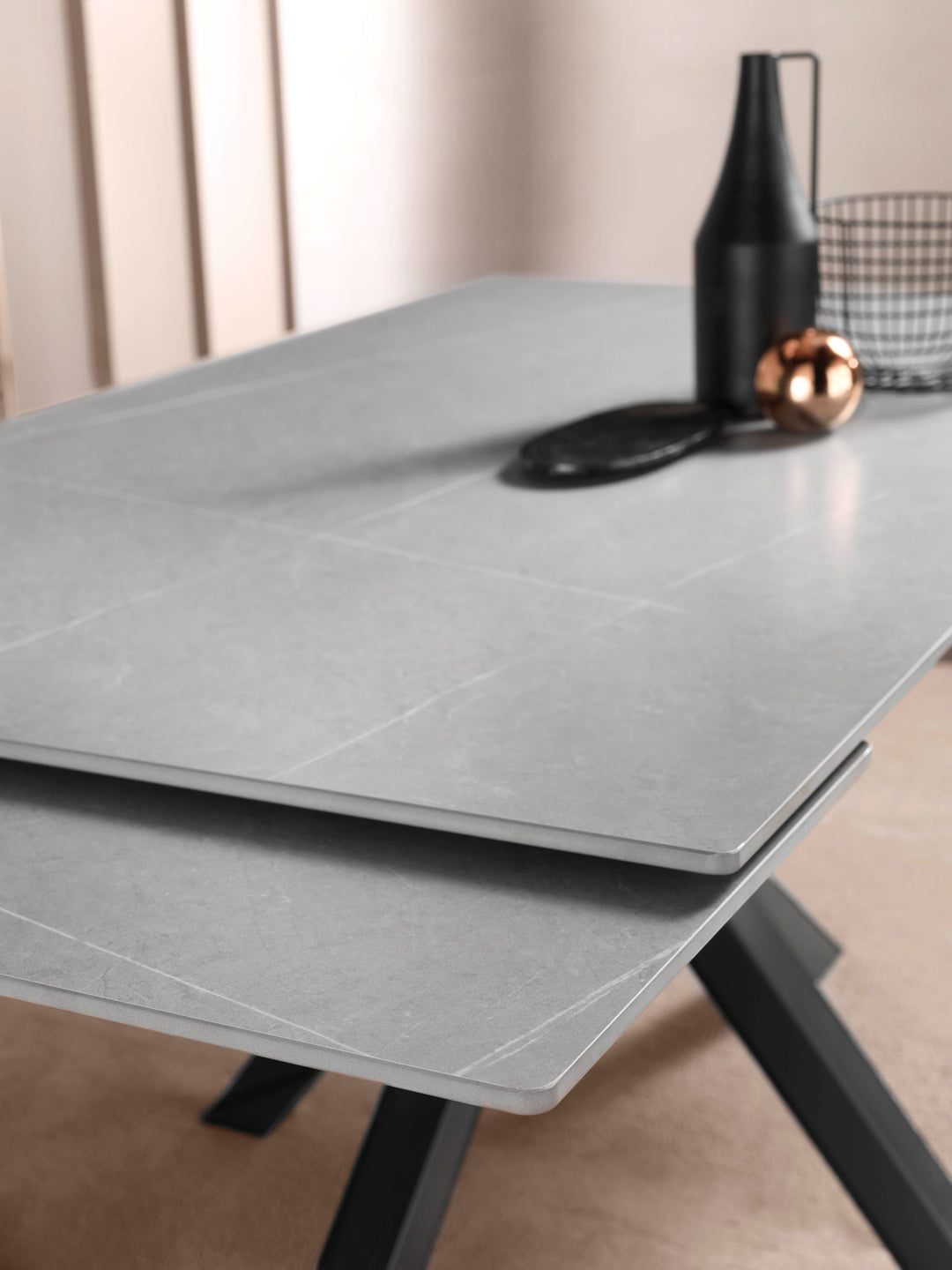 Tavolo allungabile PEDRO ceramica grigio