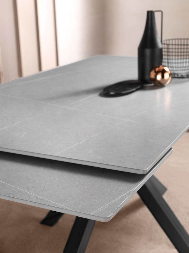 Tavolo allungabile PEDRO ceramica grigio