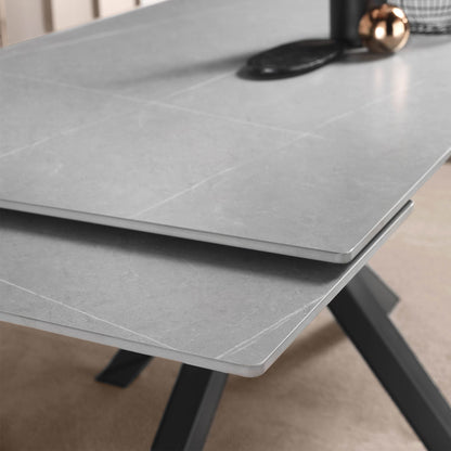 Tavolo allungabile PEDRO ceramica grigio
