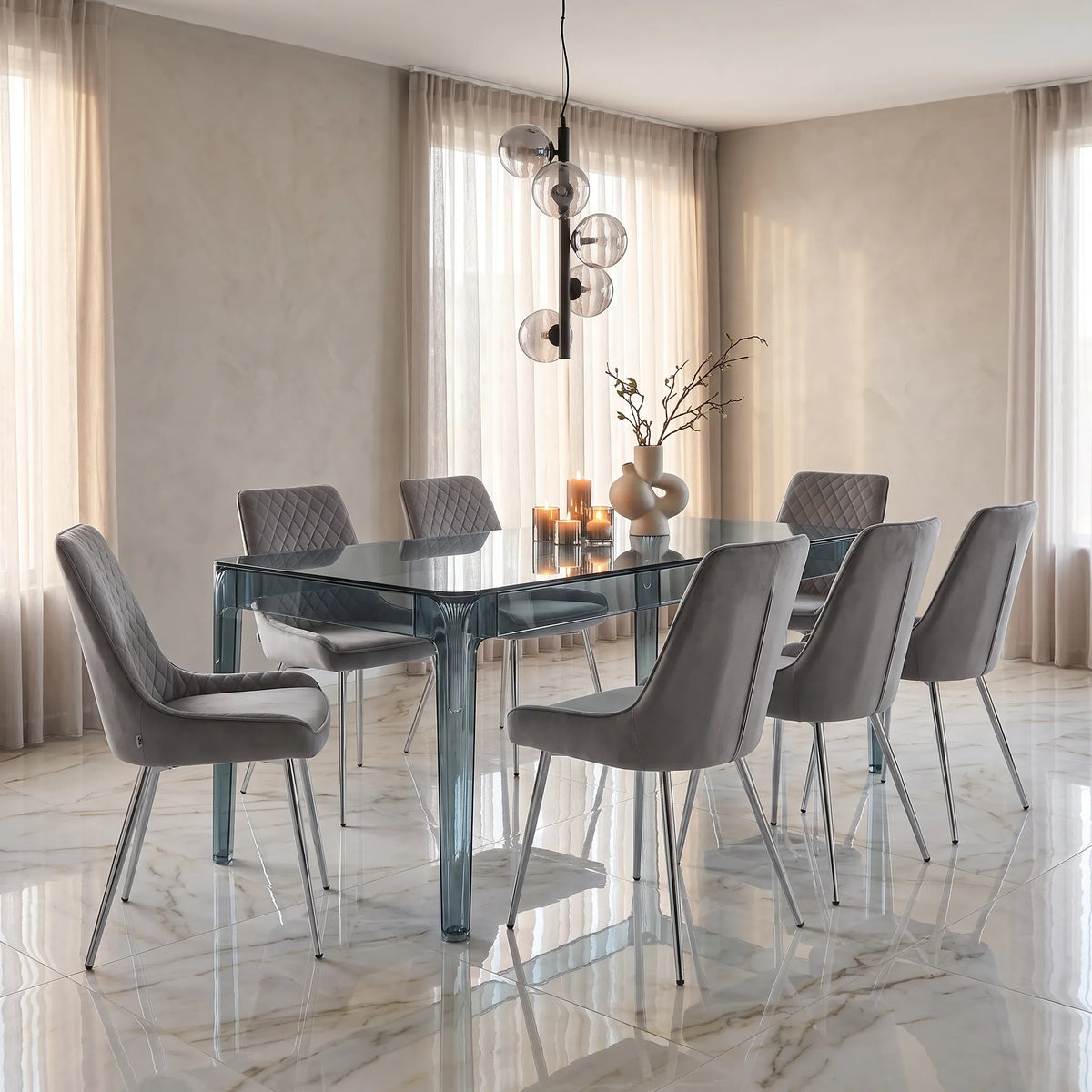 Set of 2 MOOI Chairs light grey