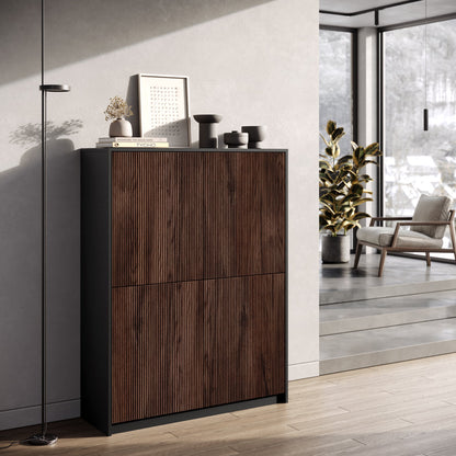 LULLABY Sideboard hoch schwarz/Eiche rio