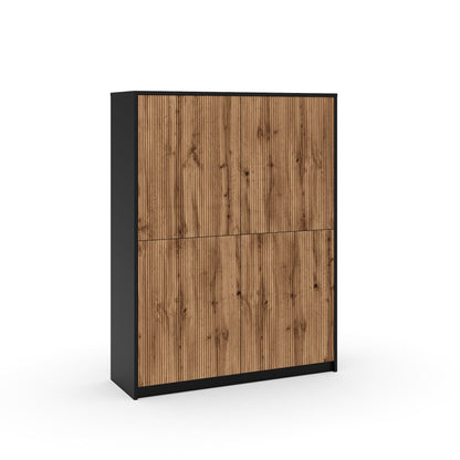 LULLABY hohes Sideboard schwarz/eiche