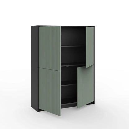 LULLABY hohes Sideboard schwarz/salbeigrün