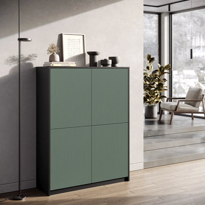 LULLABY hohes Sideboard schwarz/salbeigrün