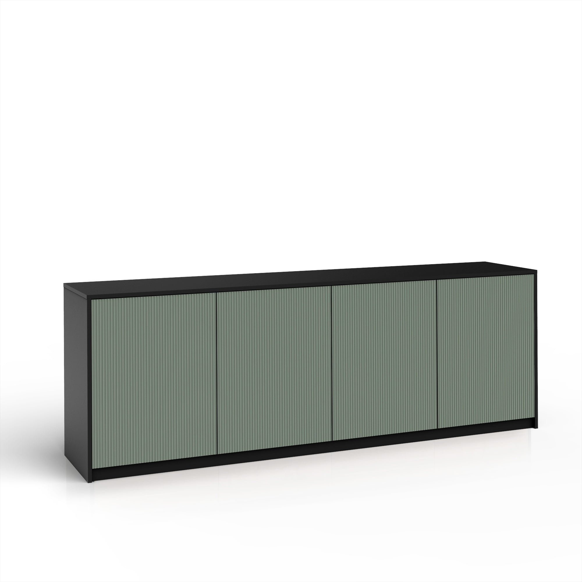 LULLABY 4-door buffet black/sage green