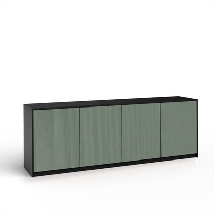 LULLABY 4-door buffet black/sage green