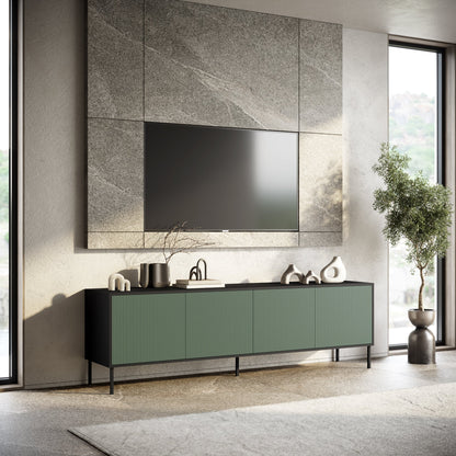 LULLABY-S 4-door buffet black/sage green