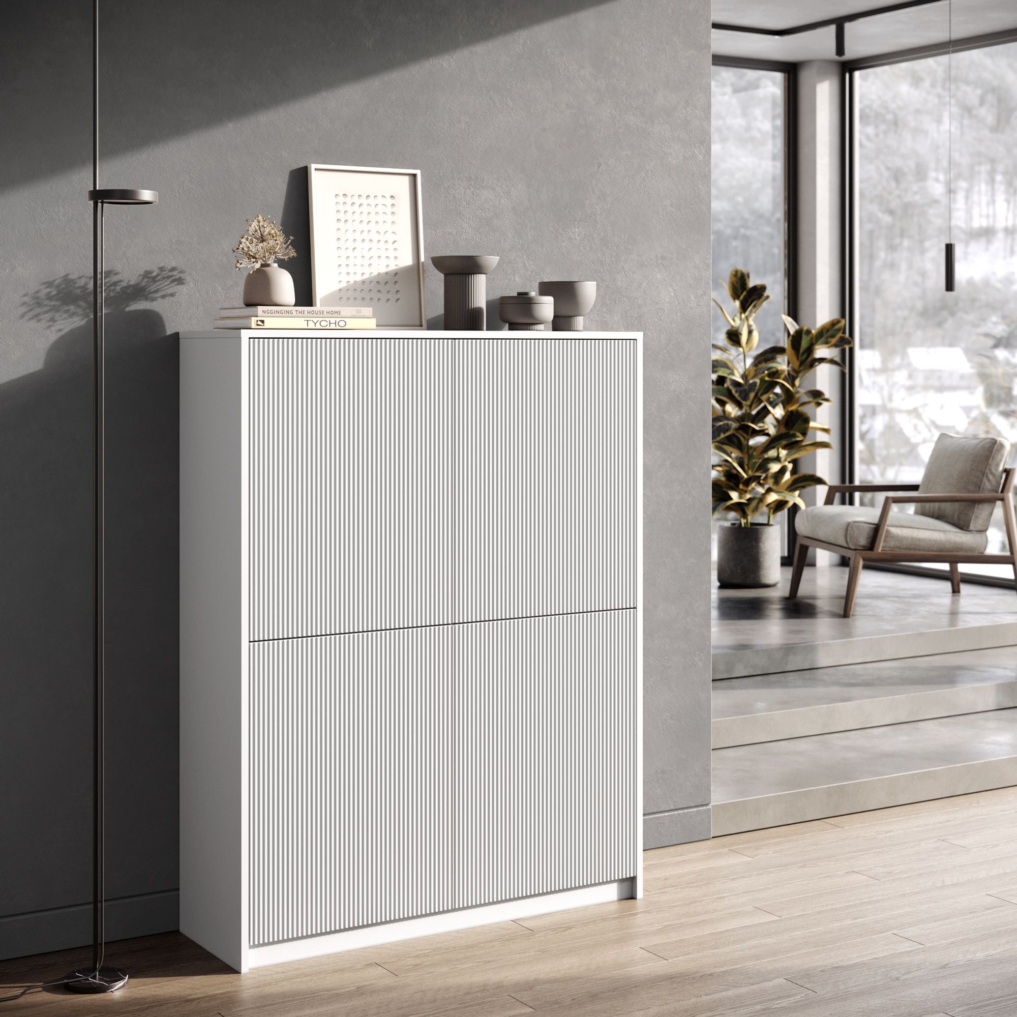 LULLABY weißes hohes Sideboard