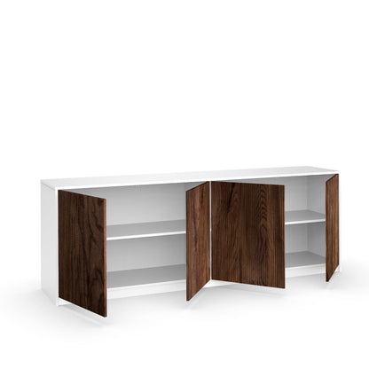 Buffet 4 doors LULLABY white/oak rio