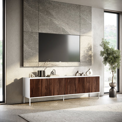 Buffet 4 doors LULLABY-S white/oak rio