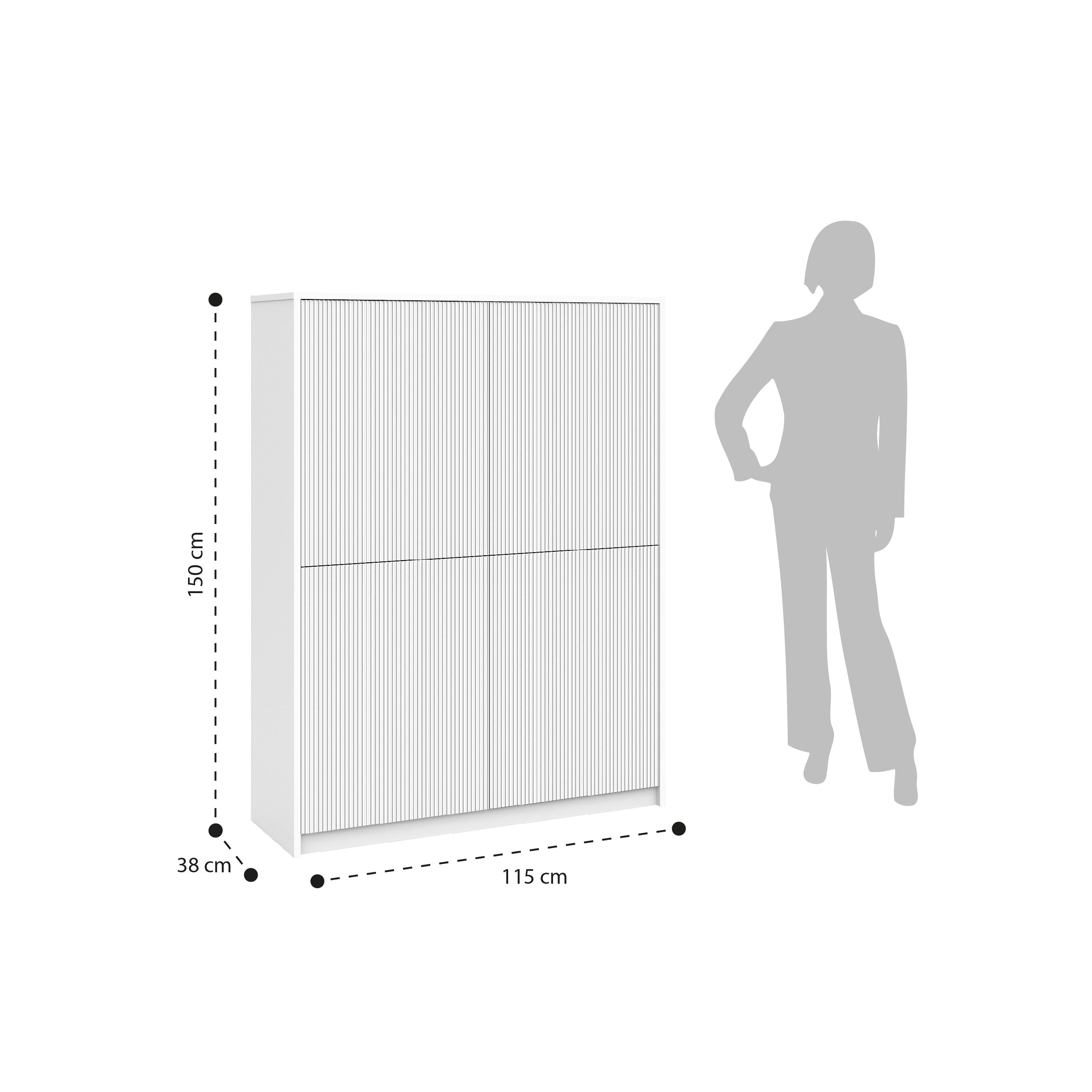 Credenza alta LULLABY bianco/quercia