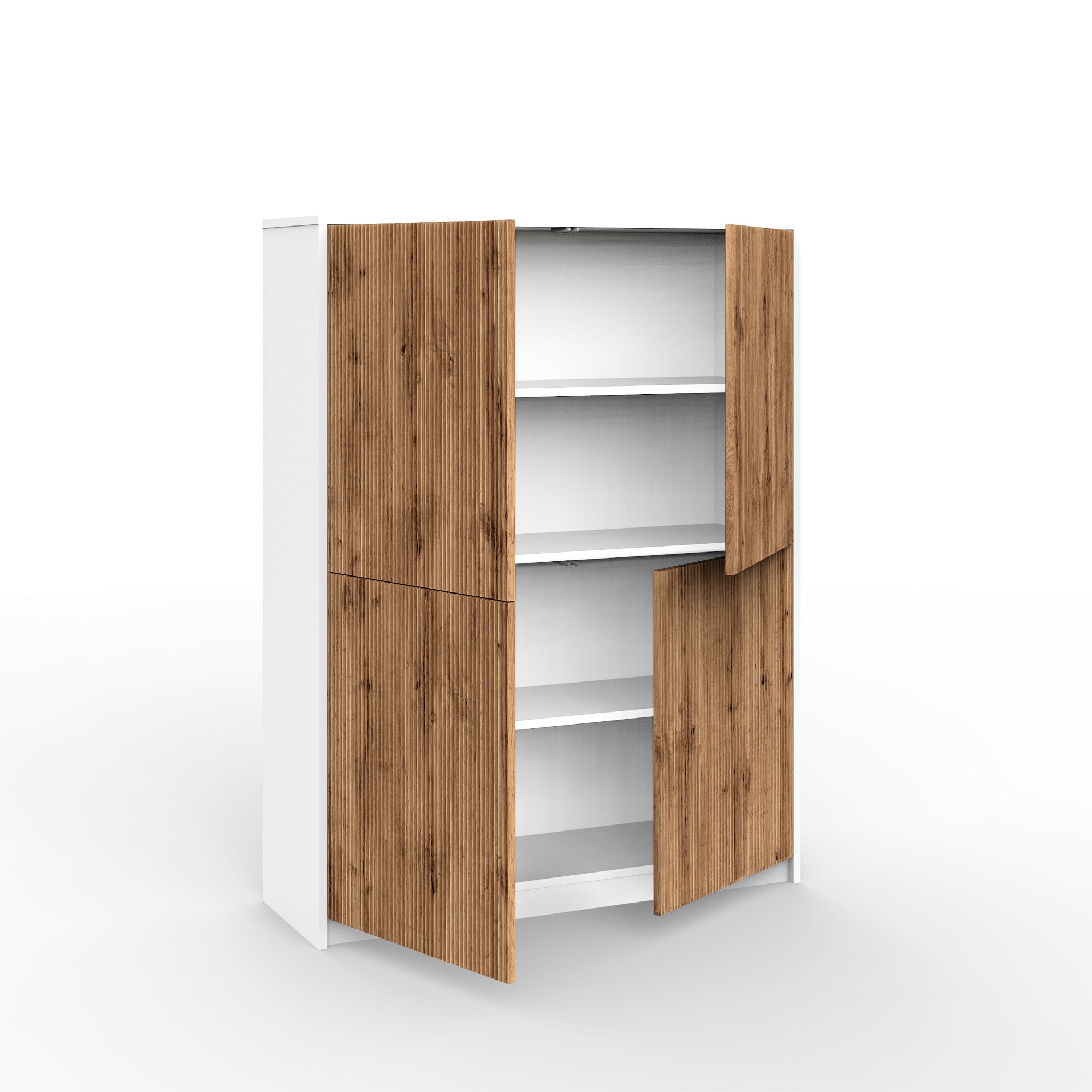 Credenza alta LULLABY bianco/quercia