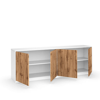LULLABY 4-door buffet white/oak