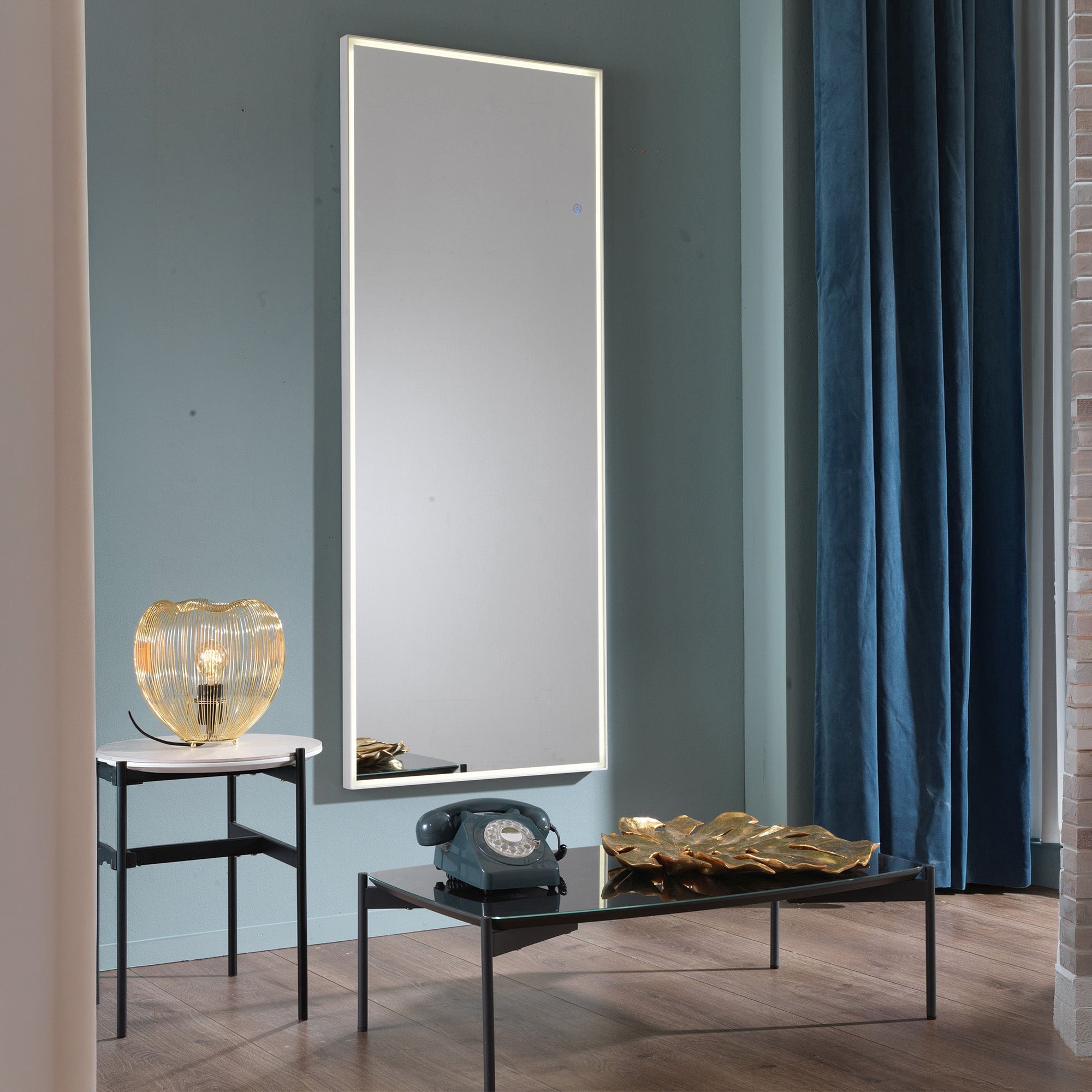 Specchio da parete con luce led ZAK