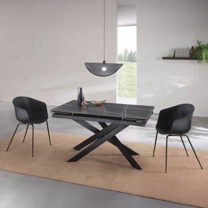 ORLANDO extendable table black ceramic