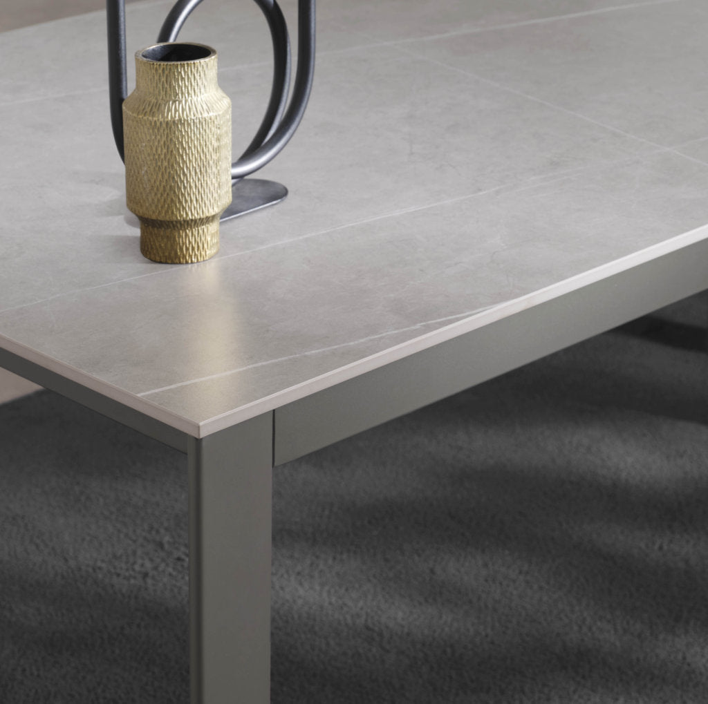 Extendable table AMBURGO ceramic grey