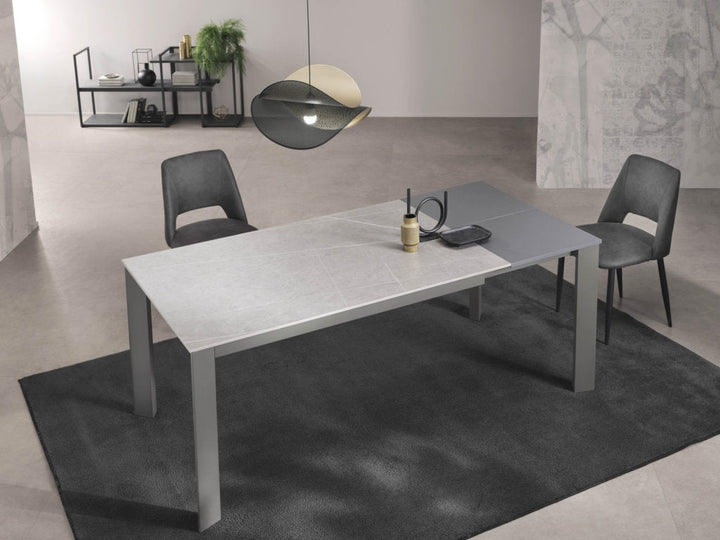 Extendable table AMBURGO ceramic grey