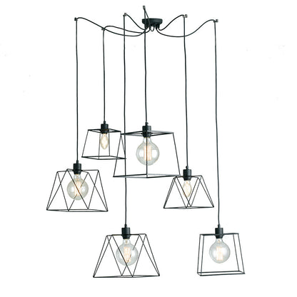 Lampadario 6 luci NULKI | Nero