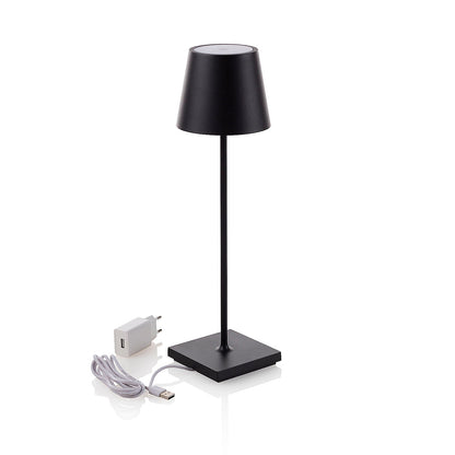 KIMA schwarze wiederaufladbare Tischlampe