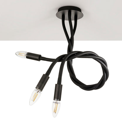 Lampadario SNAKE nero
