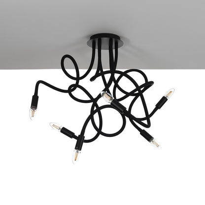 Lampadario SNAKE nero