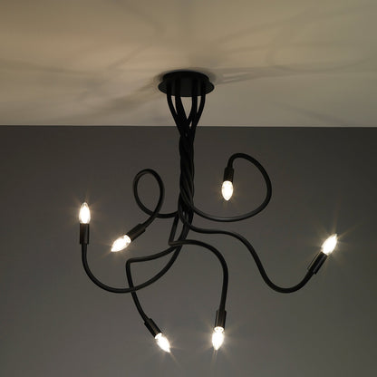 Lampadario SNAKE nero