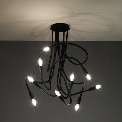 Lampadario SNAKE nero