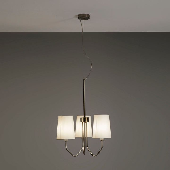 Lampadario 3L  BERLINO nichel