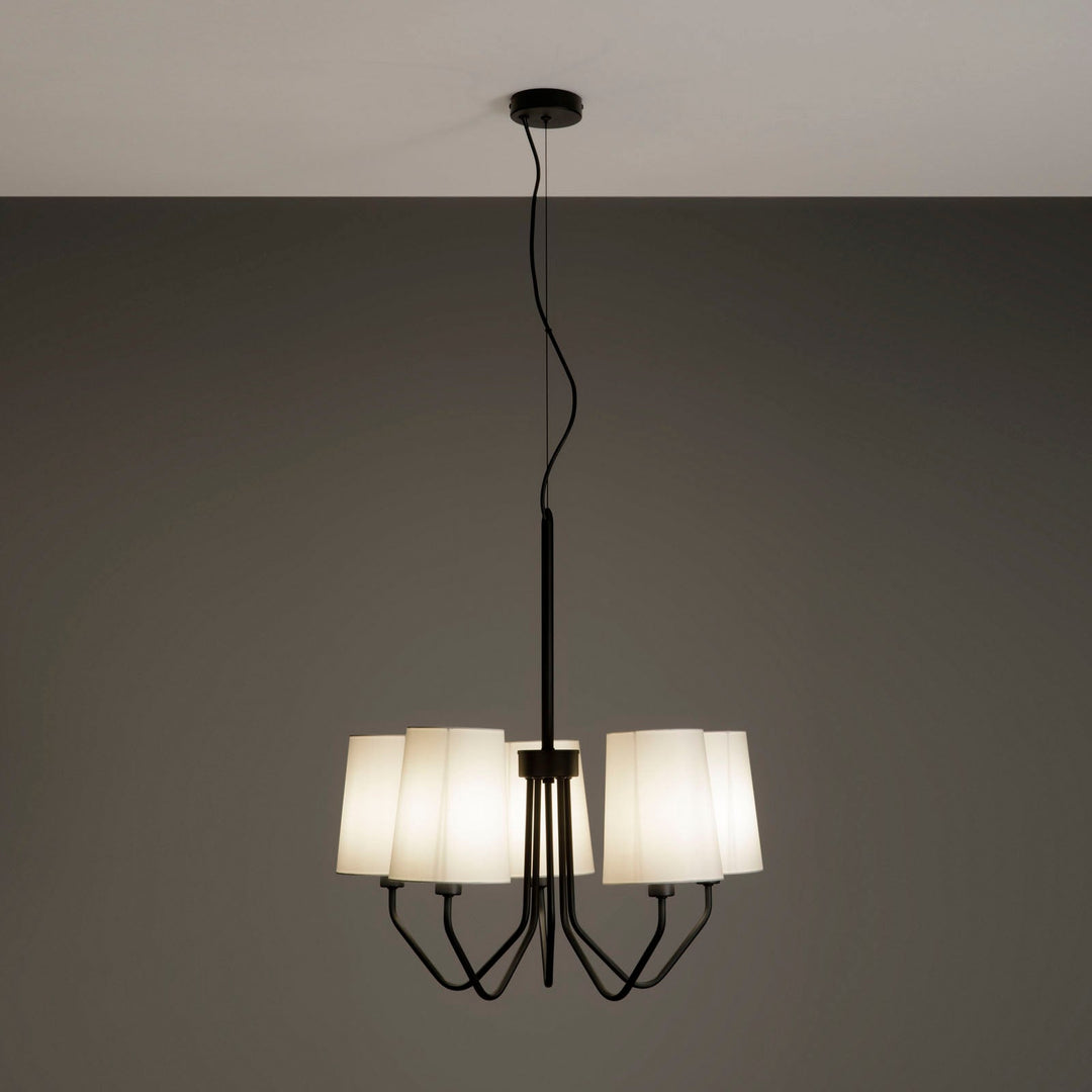 Lampadario 5L BERLINO nero