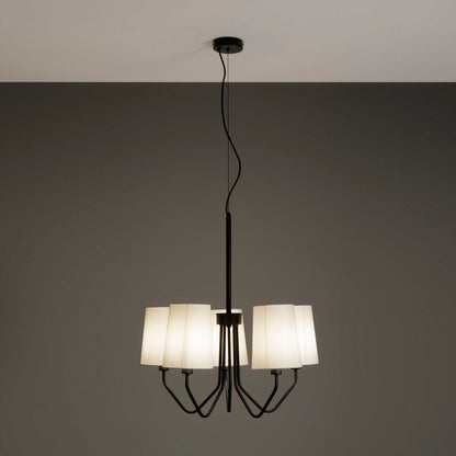 Lampadario 5L BERLINO nero