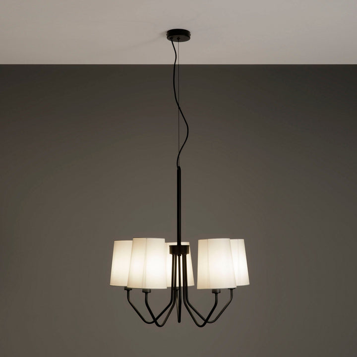 Lampadario 5L BERLINO nero